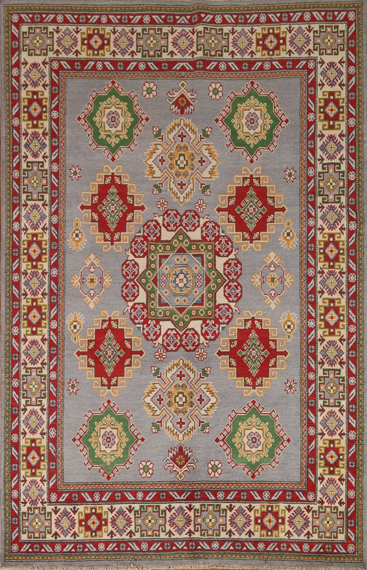 Geometric Kazak Wool Area Rug 6x8