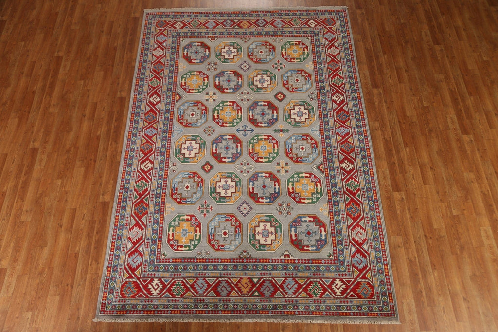 Geometric Kazak Handmade Area Rug 7x10