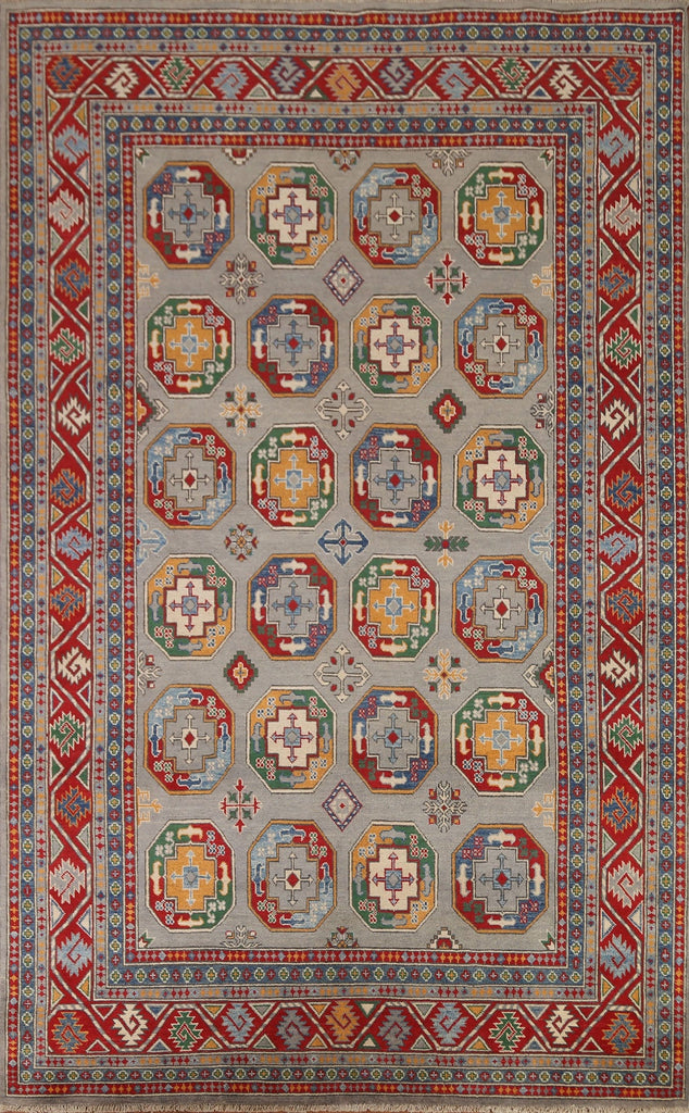 Geometric Kazak Handmade Area Rug 7x10