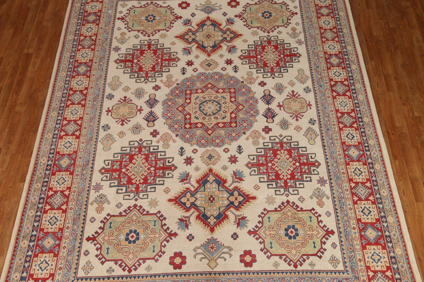 Geometric Kazak Oriental Area Rug 9x12