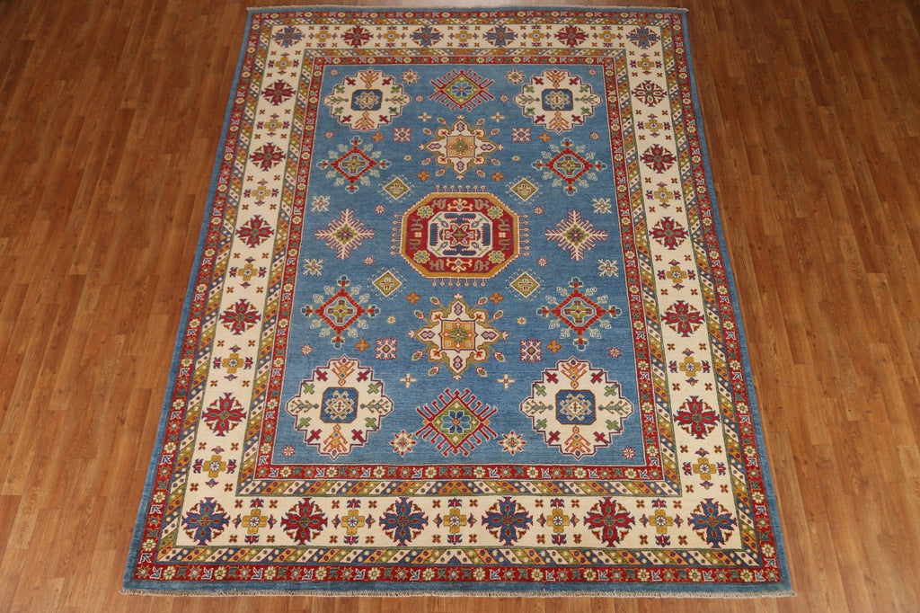 Hand-Knotted Wool Kazak Area Rug 8x10