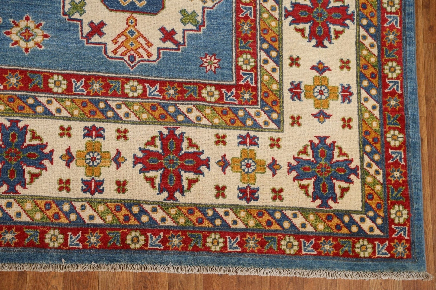 Hand-Knotted Wool Kazak Area Rug 8x10