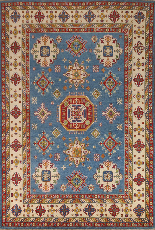 Hand-Knotted Wool Kazak Area Rug 8x10