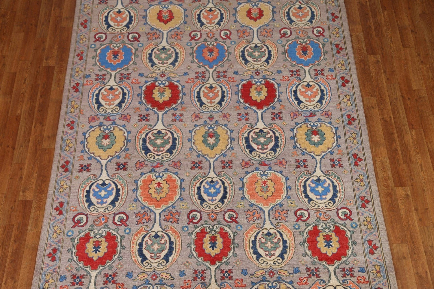 Brown Wool Kazak Handmade Area Rug 7x10