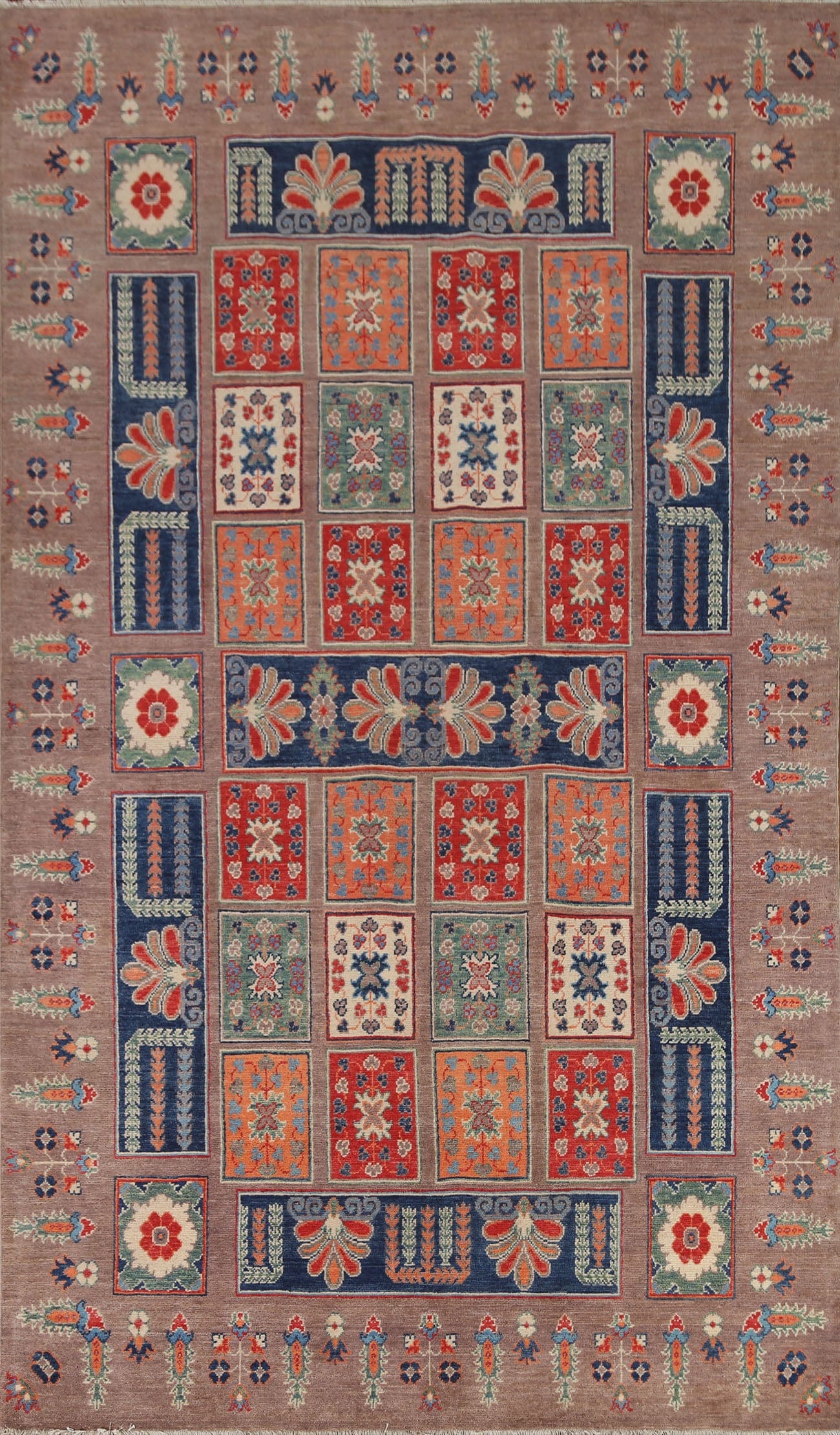 Garden Design Kazak Oriental Area Rug 6x9