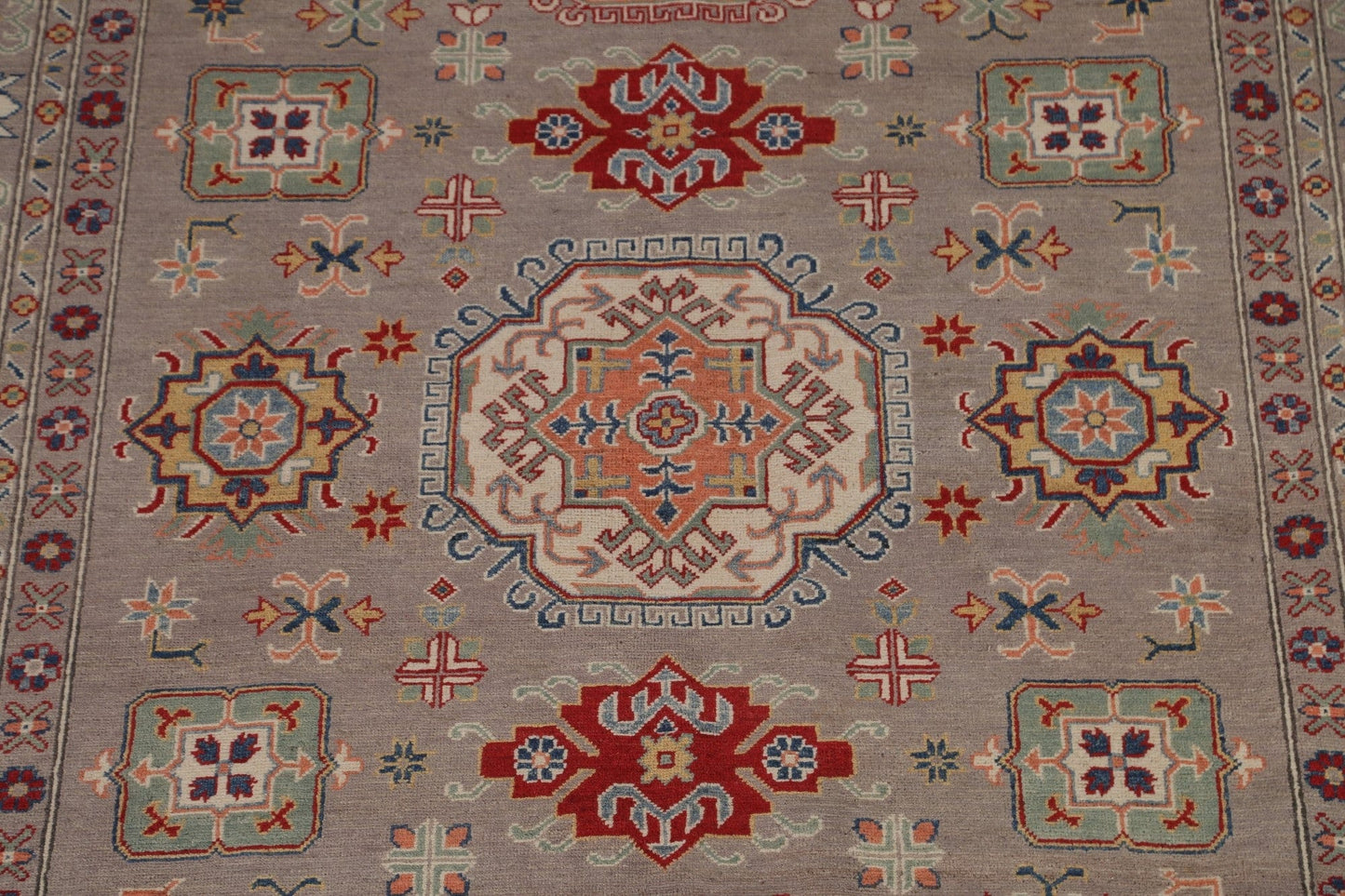 Geometric Kazak Oriental Area Rug 7x10