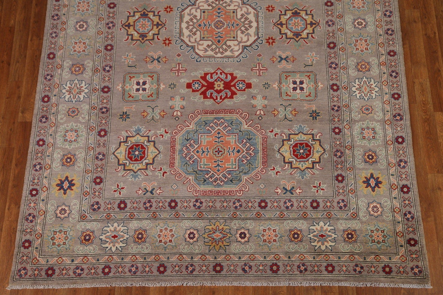 Geometric Kazak Oriental Area Rug 7x10