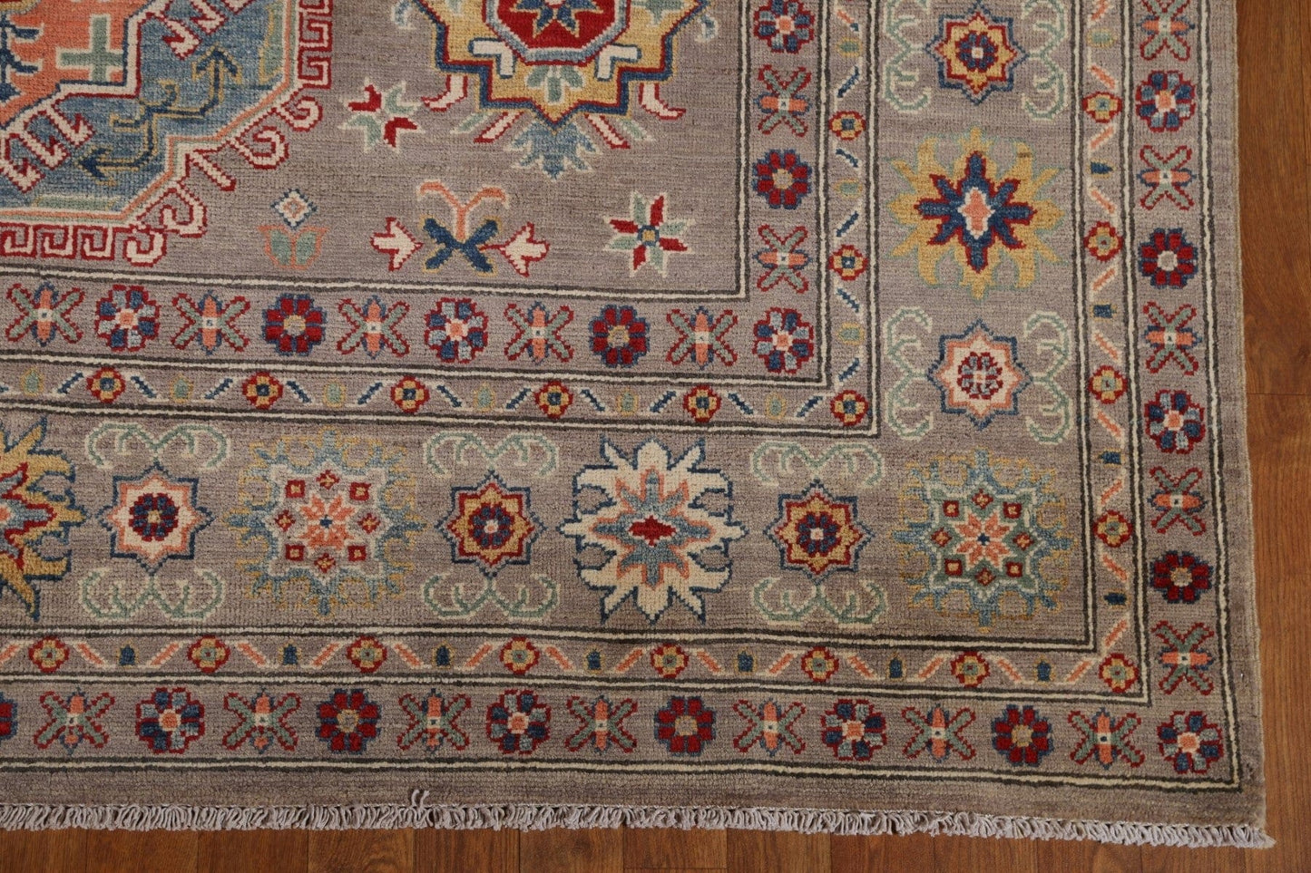 Geometric Kazak Oriental Area Rug 7x10