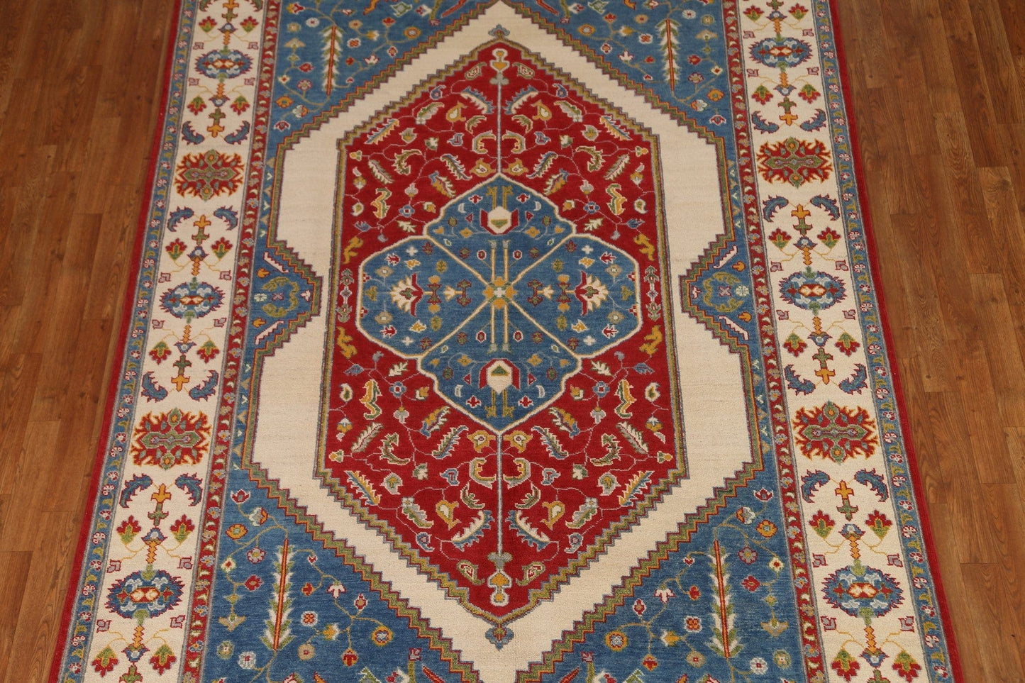 Geometric Kazak Oriental Area Rug 7x10