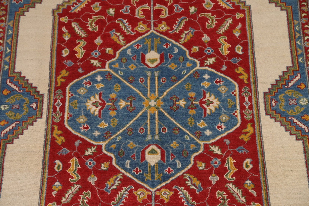 Geometric Kazak Oriental Area Rug 7x10