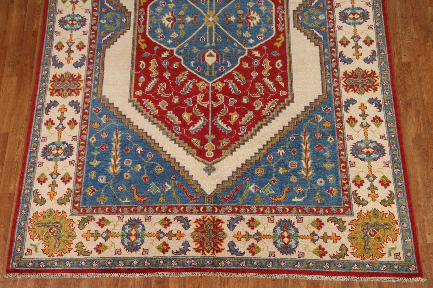 Geometric Kazak Oriental Area Rug 7x10