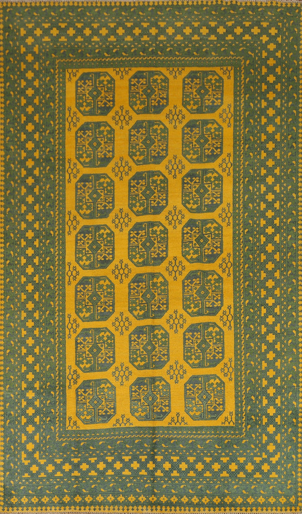 Yellow/ Green Wool Kazak Oriental Area Rug 7x10