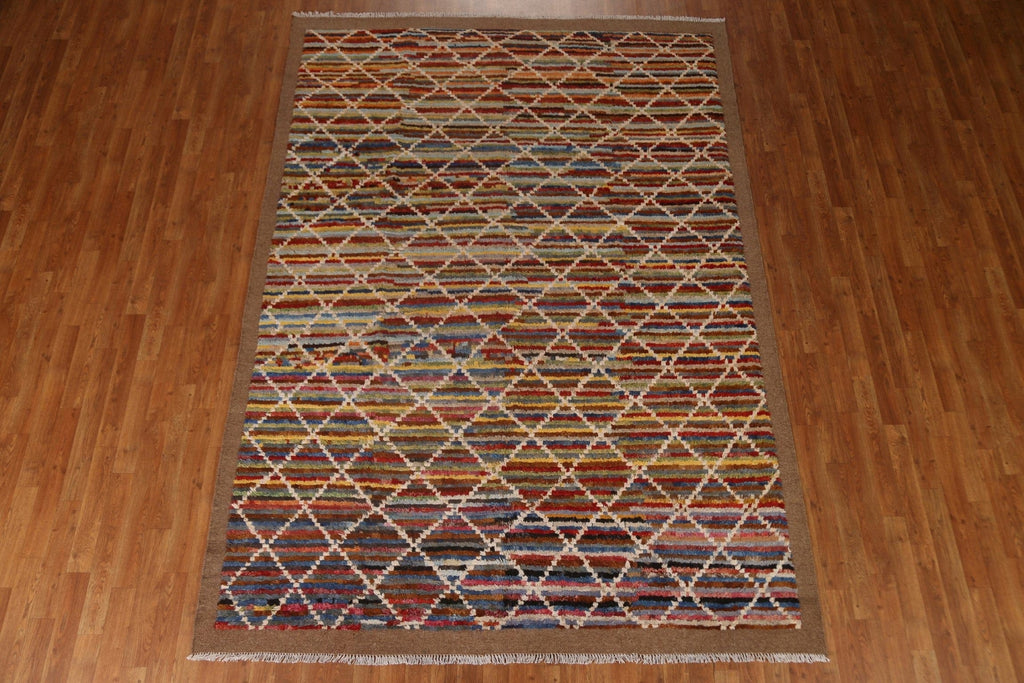 Trellis Gabbeh Kashkoli Oriental Area Rug 7x10