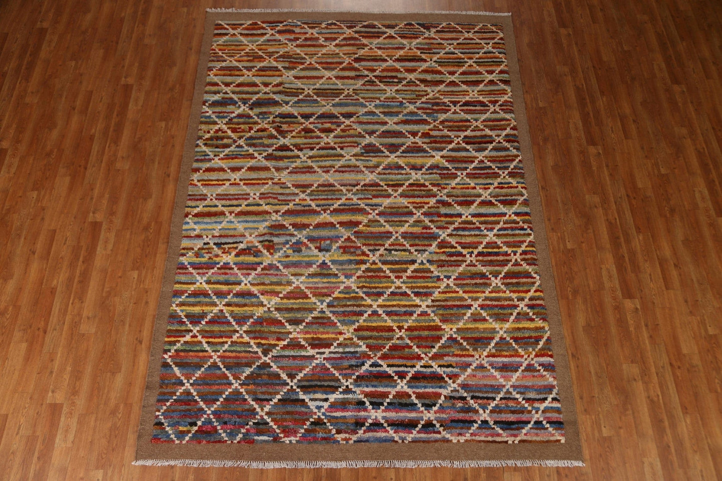 Trellis Gabbeh Kashkoli Oriental Area Rug 7x10