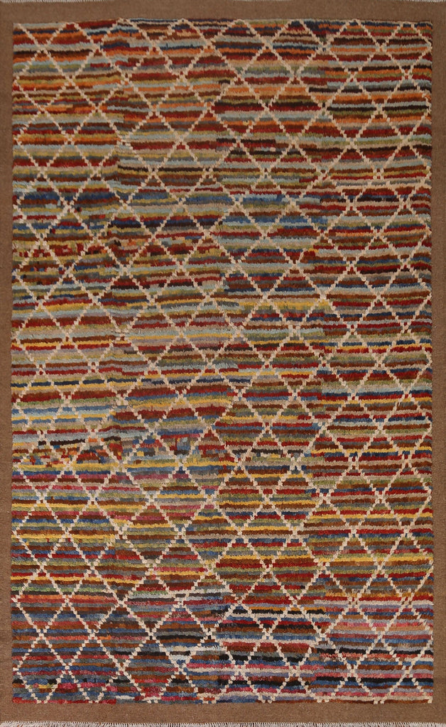 Trellis Gabbeh Kashkoli Oriental Area Rug 7x10