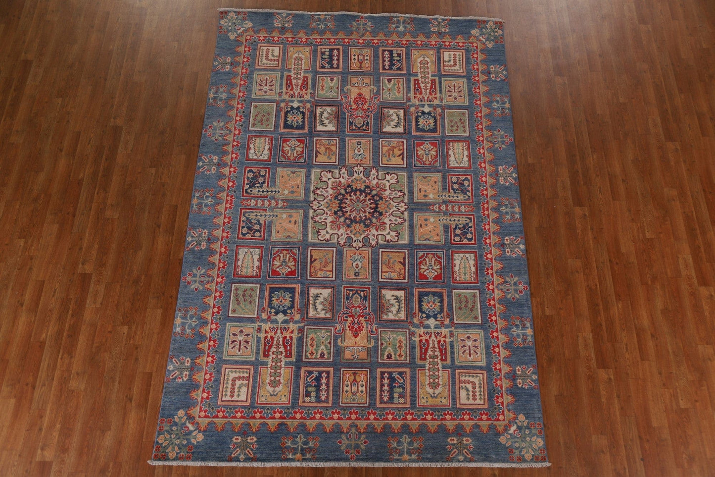 Garden Design Kazak Handmade Area Rug 7x10