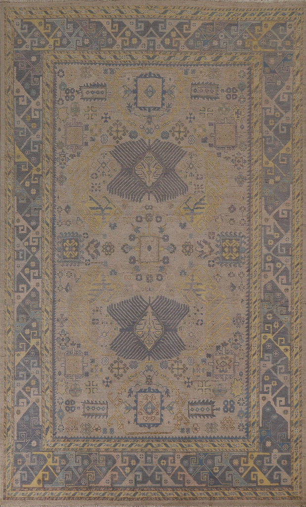 Geometric Kazak Oriental Area Rug 7x10