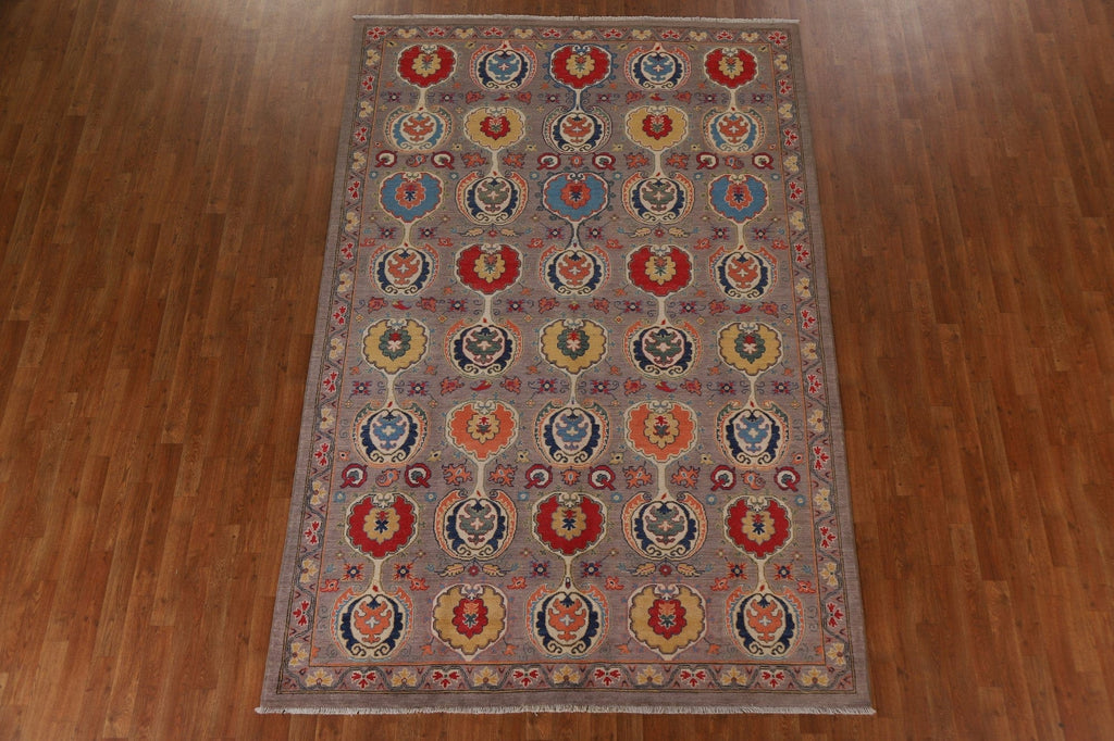 All-Over Kazak Handmade Area Rug 7x10