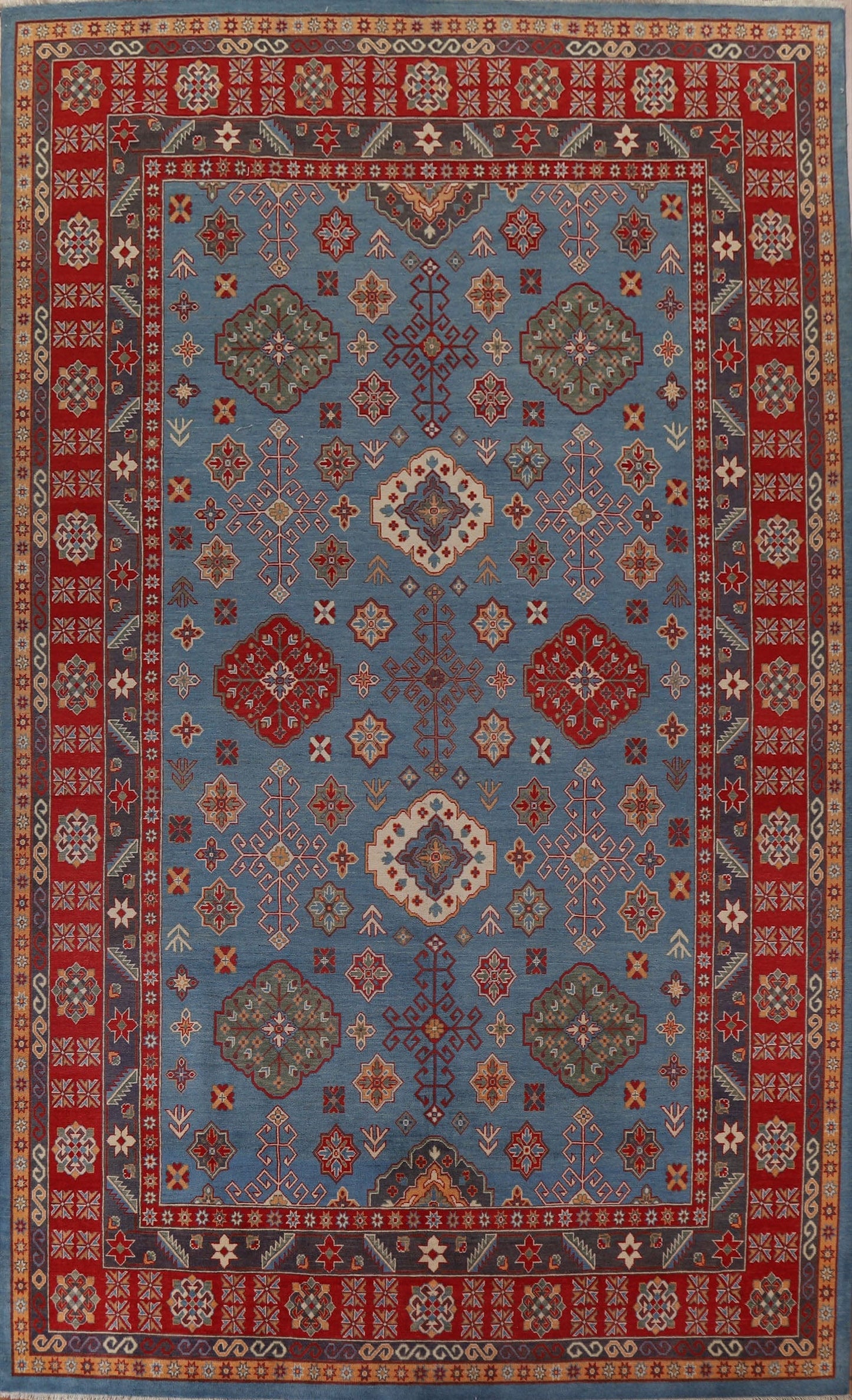 Geometric Kazak Oriental Large Rug 10x15