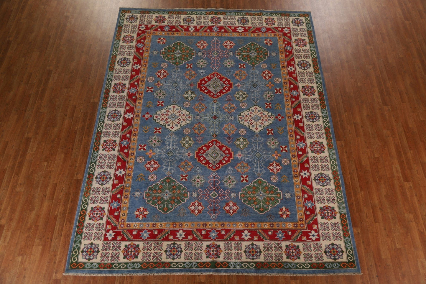 Geometric Kazak Oriental Area Rug 9x12