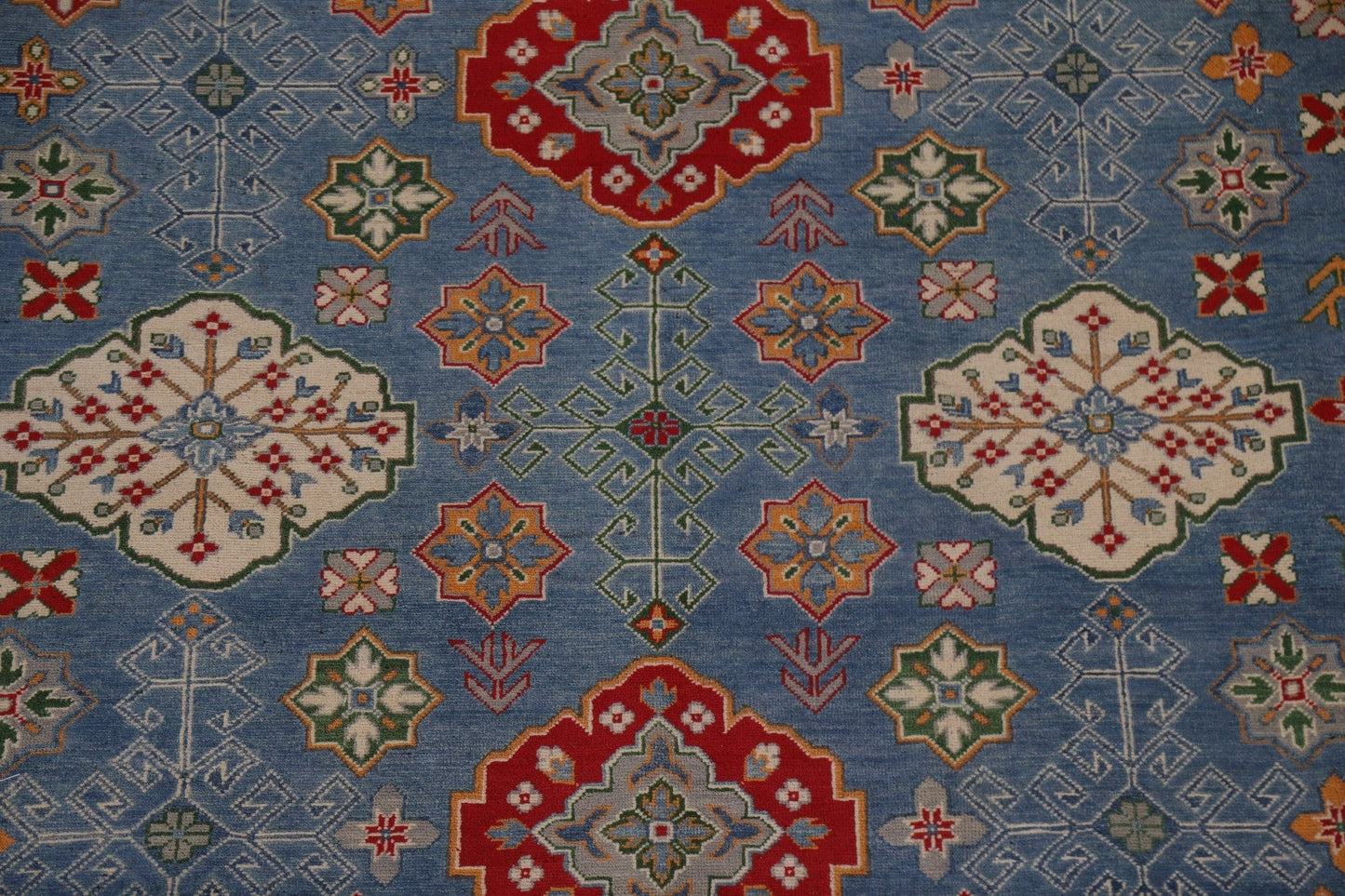 Geometric Kazak Oriental Area Rug 9x12