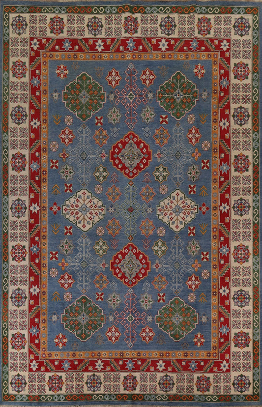 Geometric Kazak Oriental Area Rug 9x12