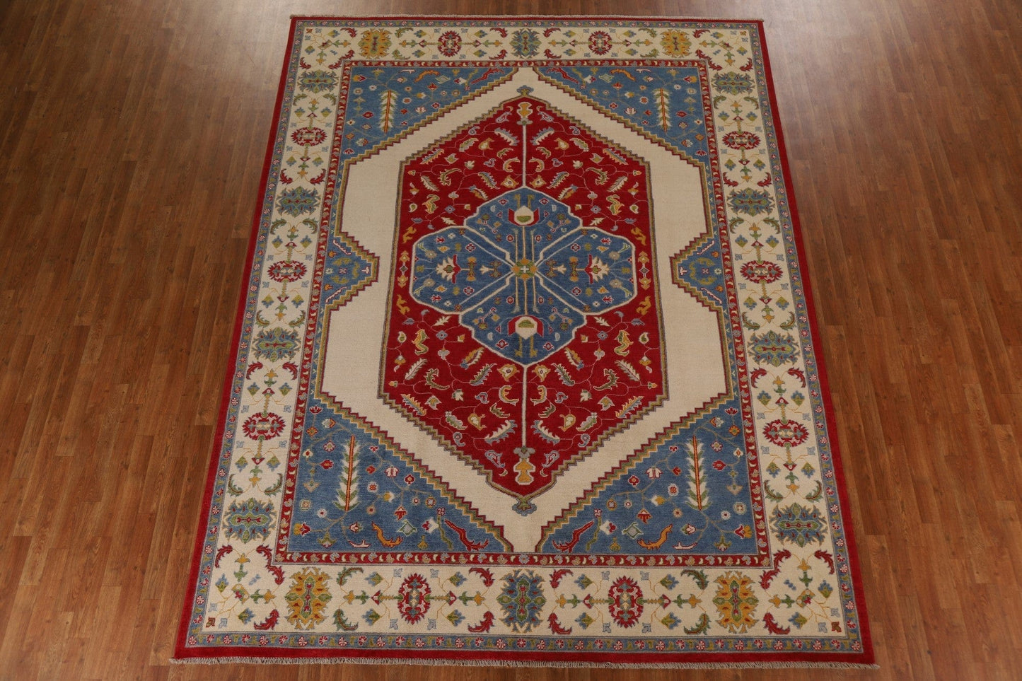 Geometric Kazak Oriental Area Rug 9x12