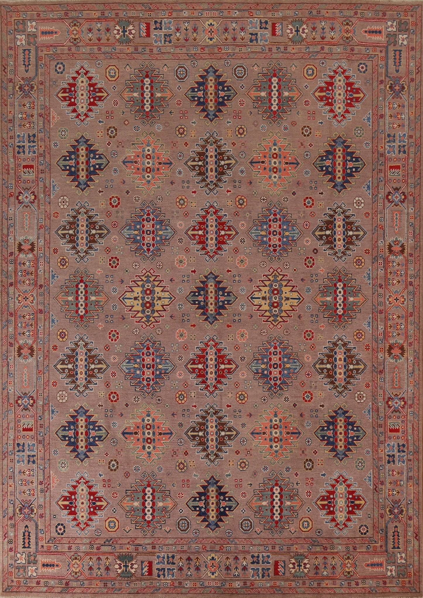 Geometric Kazak Oriental Area Rug 8x10