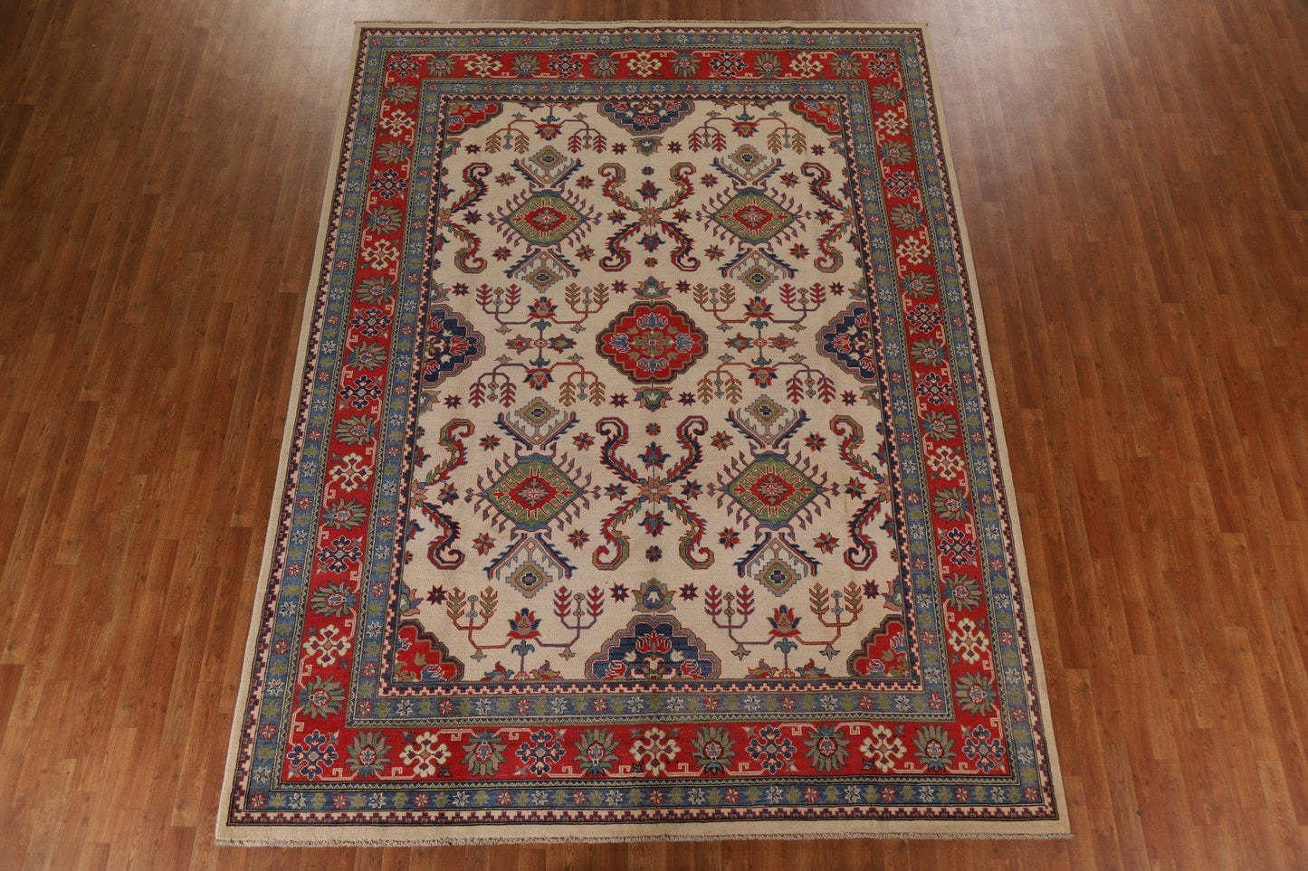 Geometric Kazak Oriental Area Rug 9x12