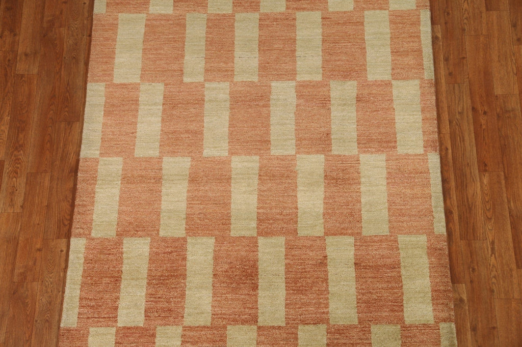 Contemproary Gabbeh Kashkoli Wool Area Rug 4x6