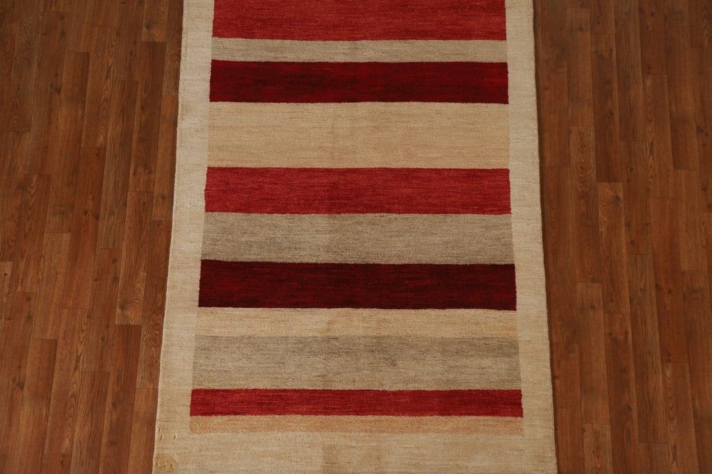 Handmade Gabbeh Kashkoli Area Rug 4x6