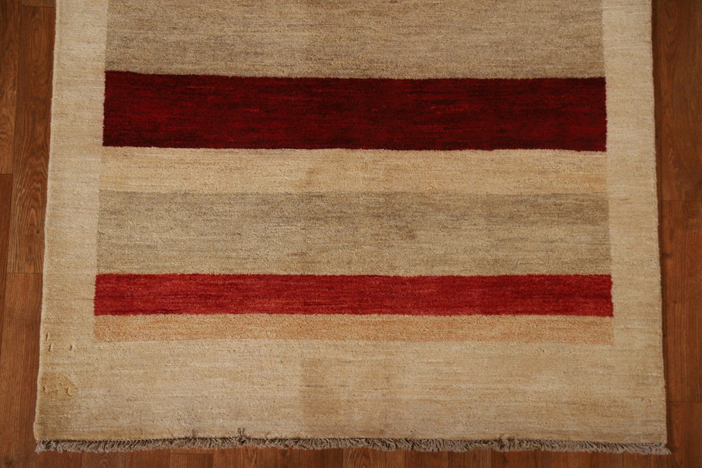 Handmade Gabbeh Kashkoli Area Rug 4x6