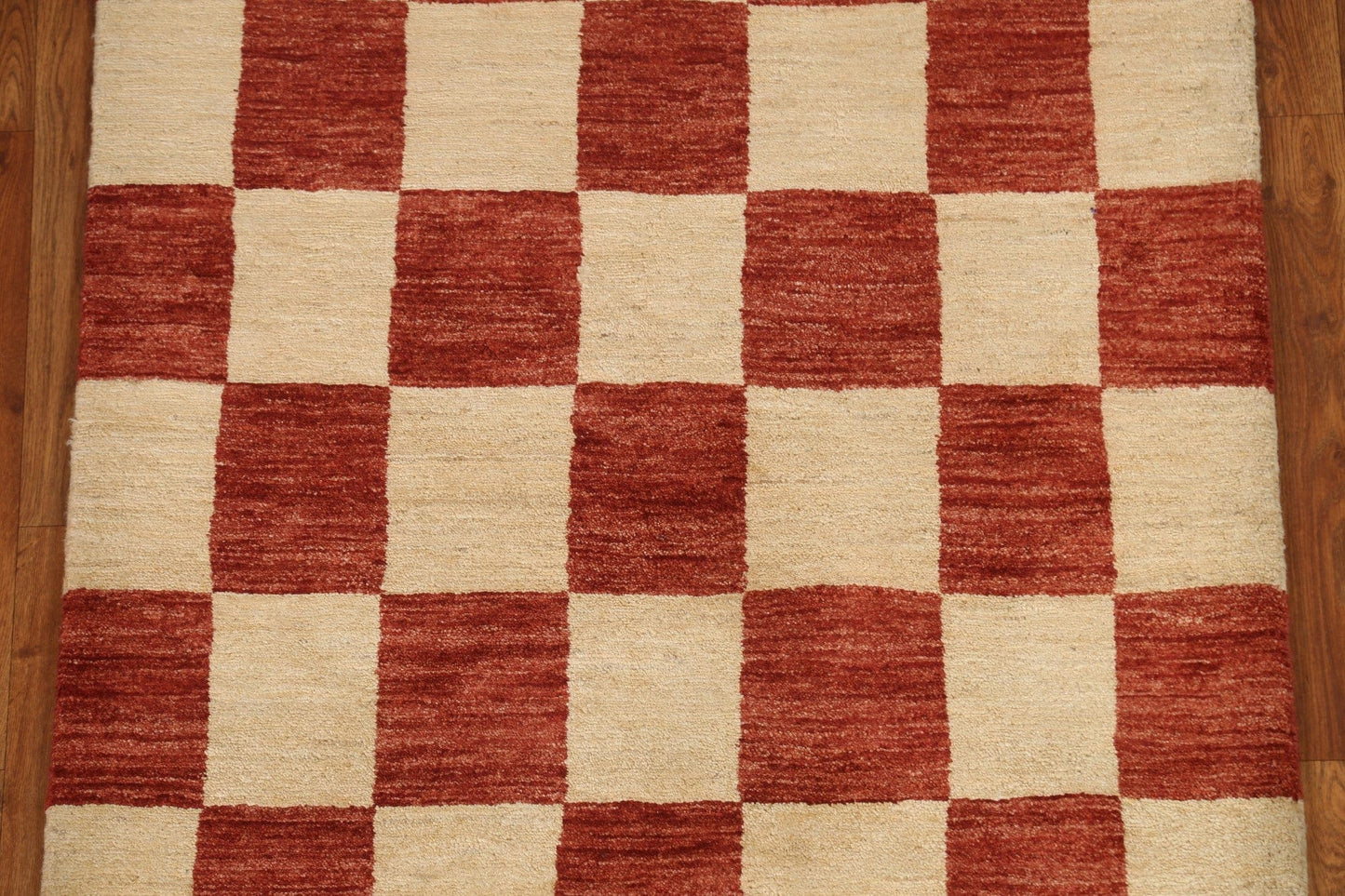 Checkered Gabbeh Kashkoli Wool Area Rug 3x5