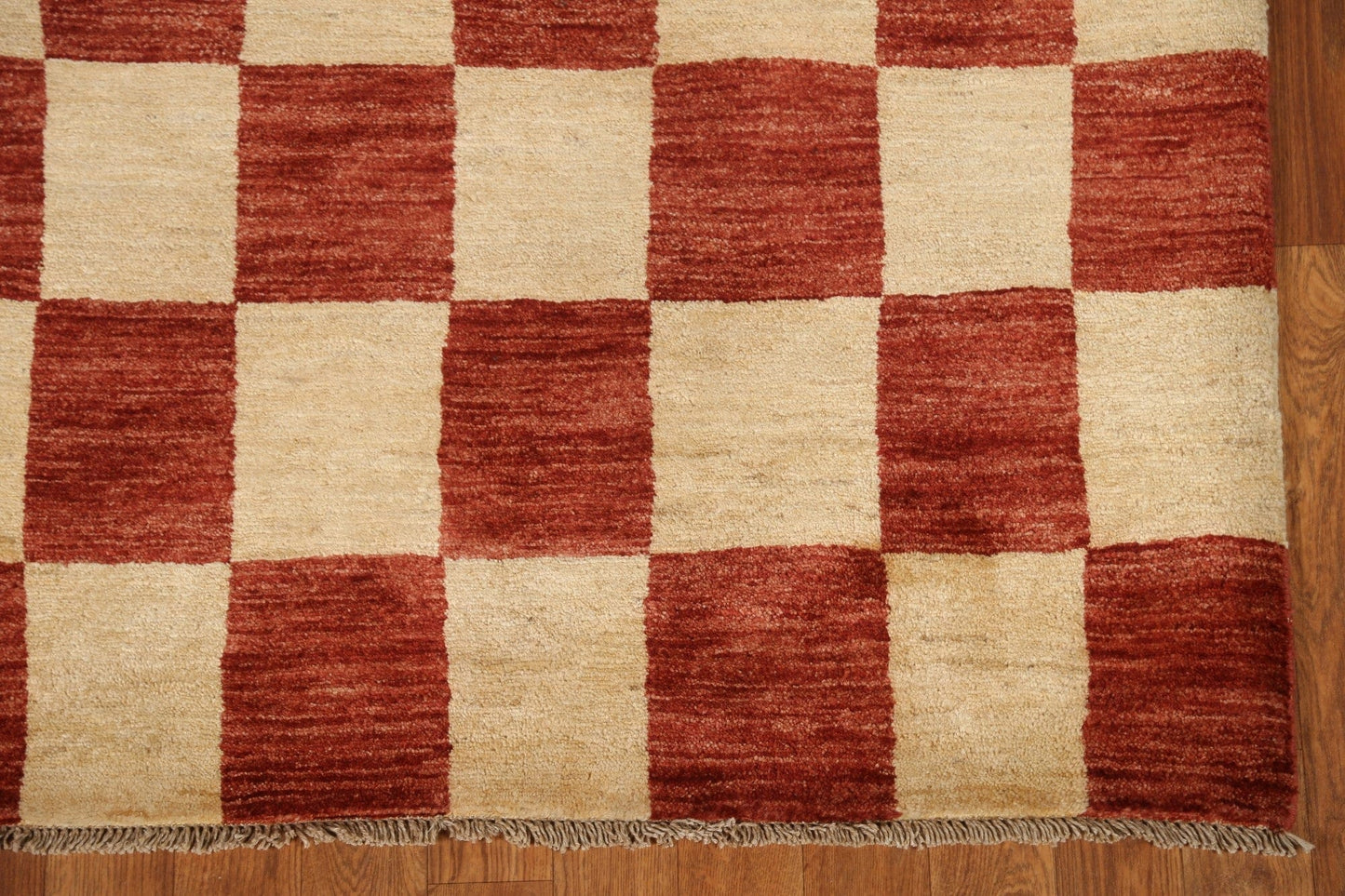 Checkered Gabbeh Kashkoli Wool Area Rug 3x5