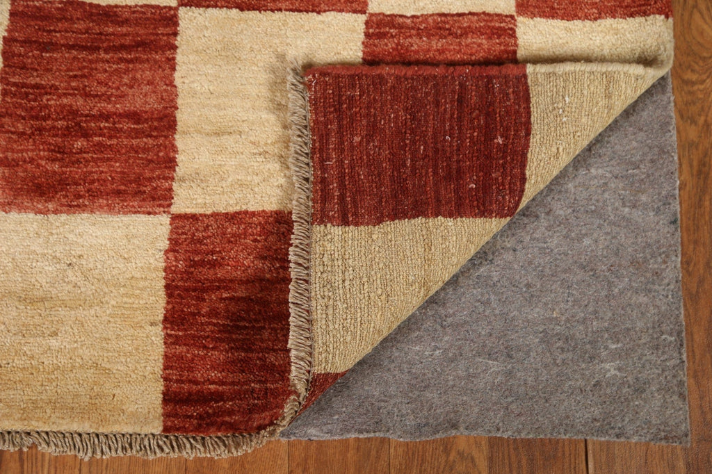 Checkered Gabbeh Kashkoli Wool Area Rug 3x5