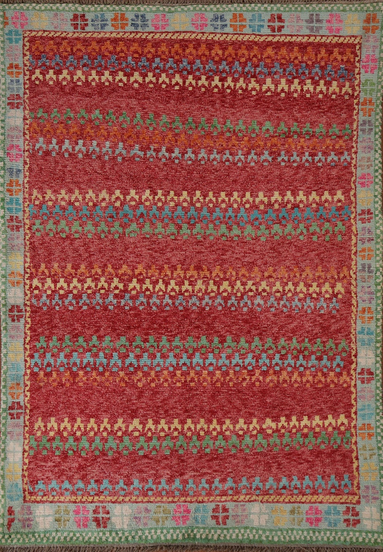 Geometric Gabbeh Kashkoli Area Rug 5x6