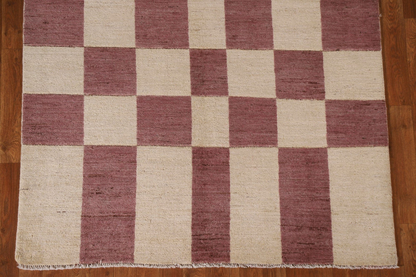 Checkered Gabbeh Kashkoli Modern Area Rug 5x7