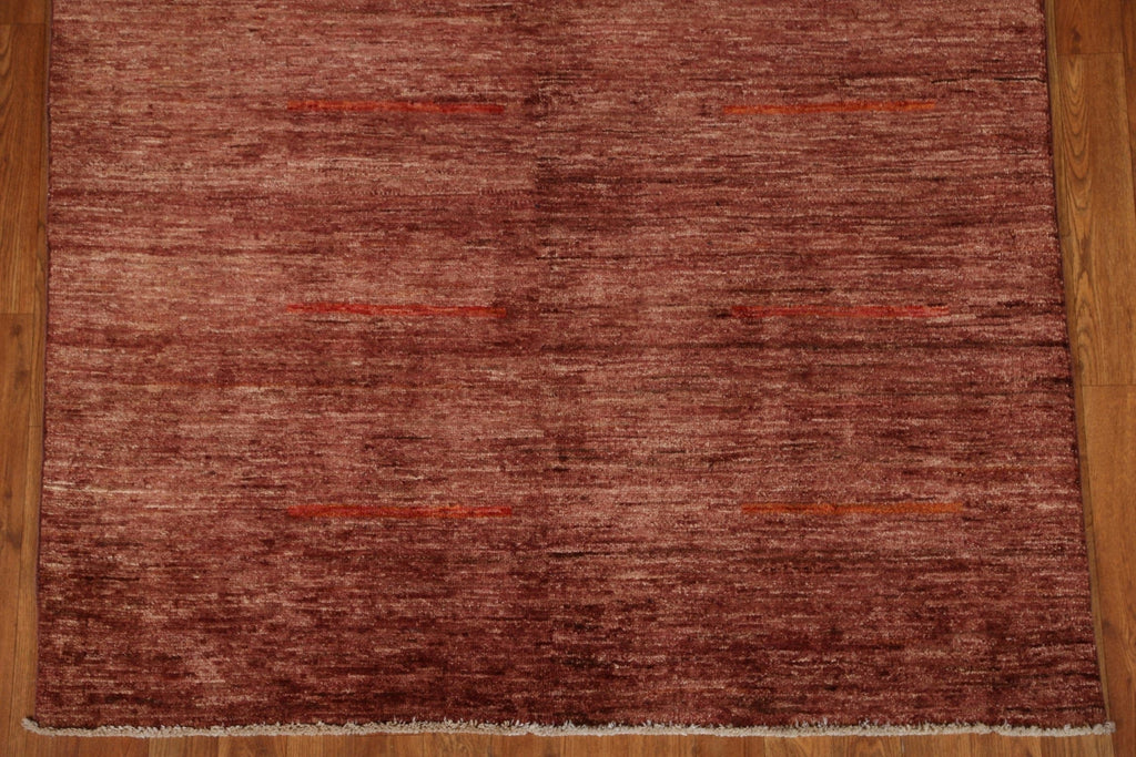 Modern Gabbeh Kashkoli Square Area Rug 4x4