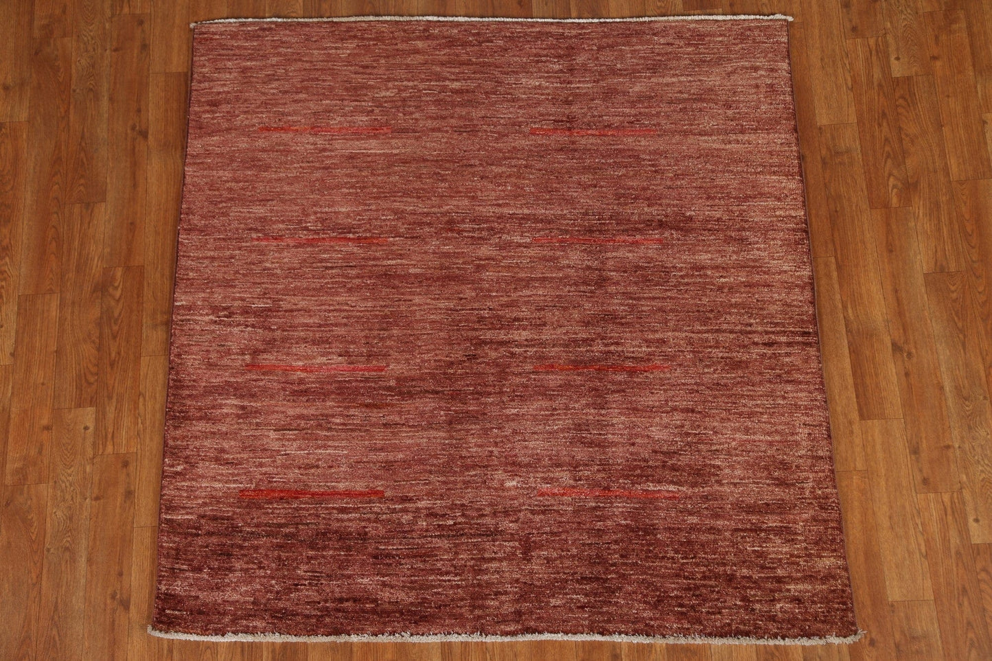 Contemporary Gabbeh Kashkoli Square Area Rug 4x4