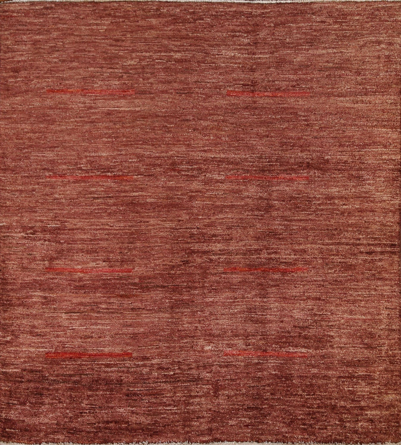 Contemporary Gabbeh Kashkoli Square Area Rug 4x4