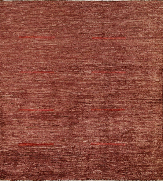 Contemporary Gabbeh Kashkoli Square Area Rug 4x4