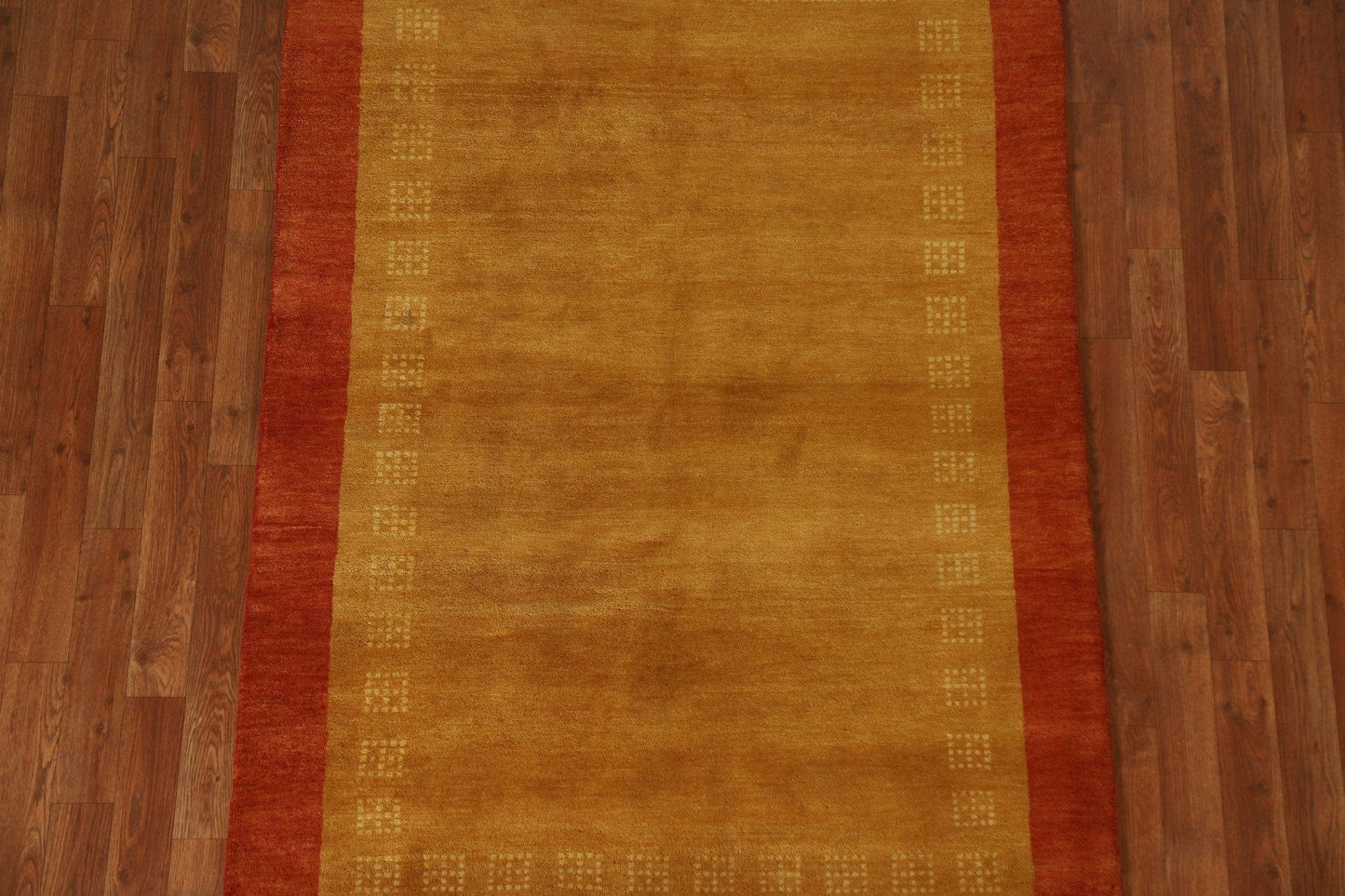 Gold Wool Gabbeh Kashkoli Area Rug 4x6