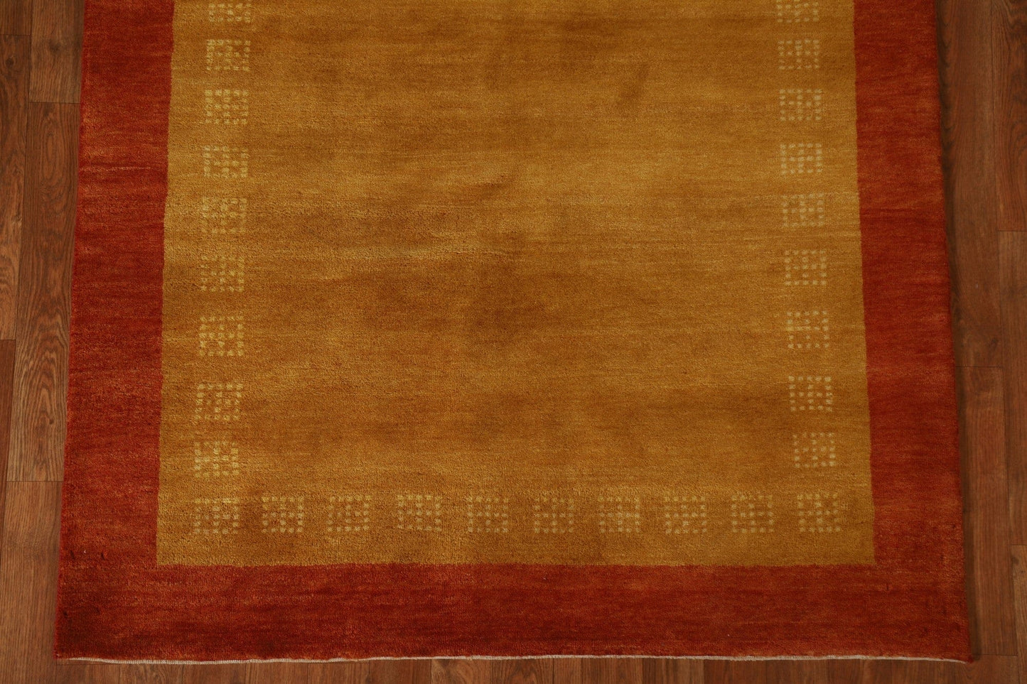 Gold Wool Gabbeh Kashkoli Area Rug 4x6