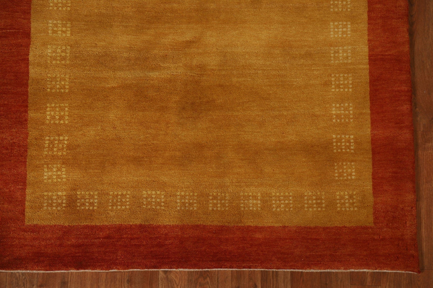 Gold Wool Gabbeh Kashkoli Area Rug 4x6