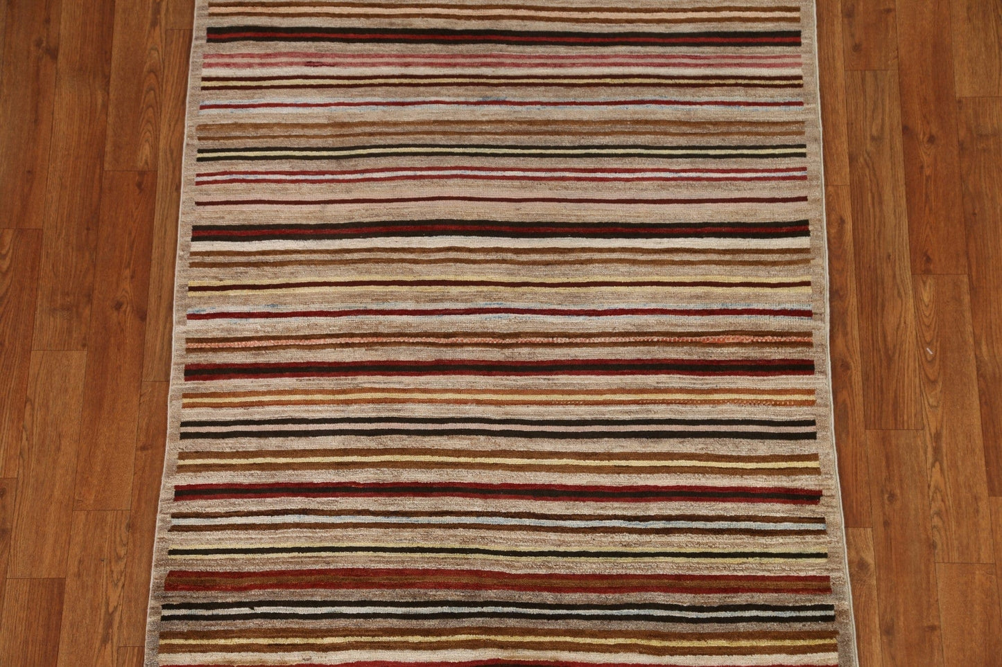 Striped Gabbeh Kashkoli Wool Area Rug 3x5