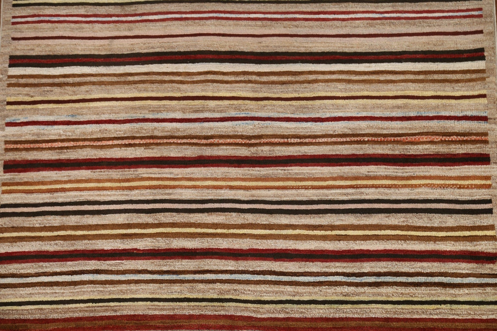 Striped Gabbeh Kashkoli Wool Area Rug 3x5