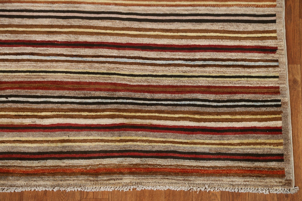 Striped Gabbeh Kashkoli Wool Area Rug 3x5