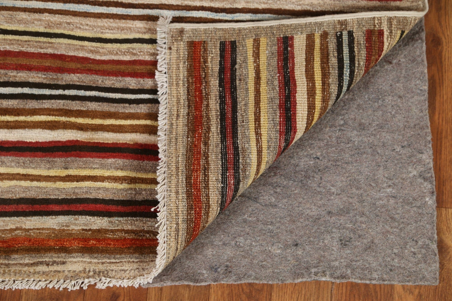 Striped Gabbeh Kashkoli Wool Area Rug 3x5