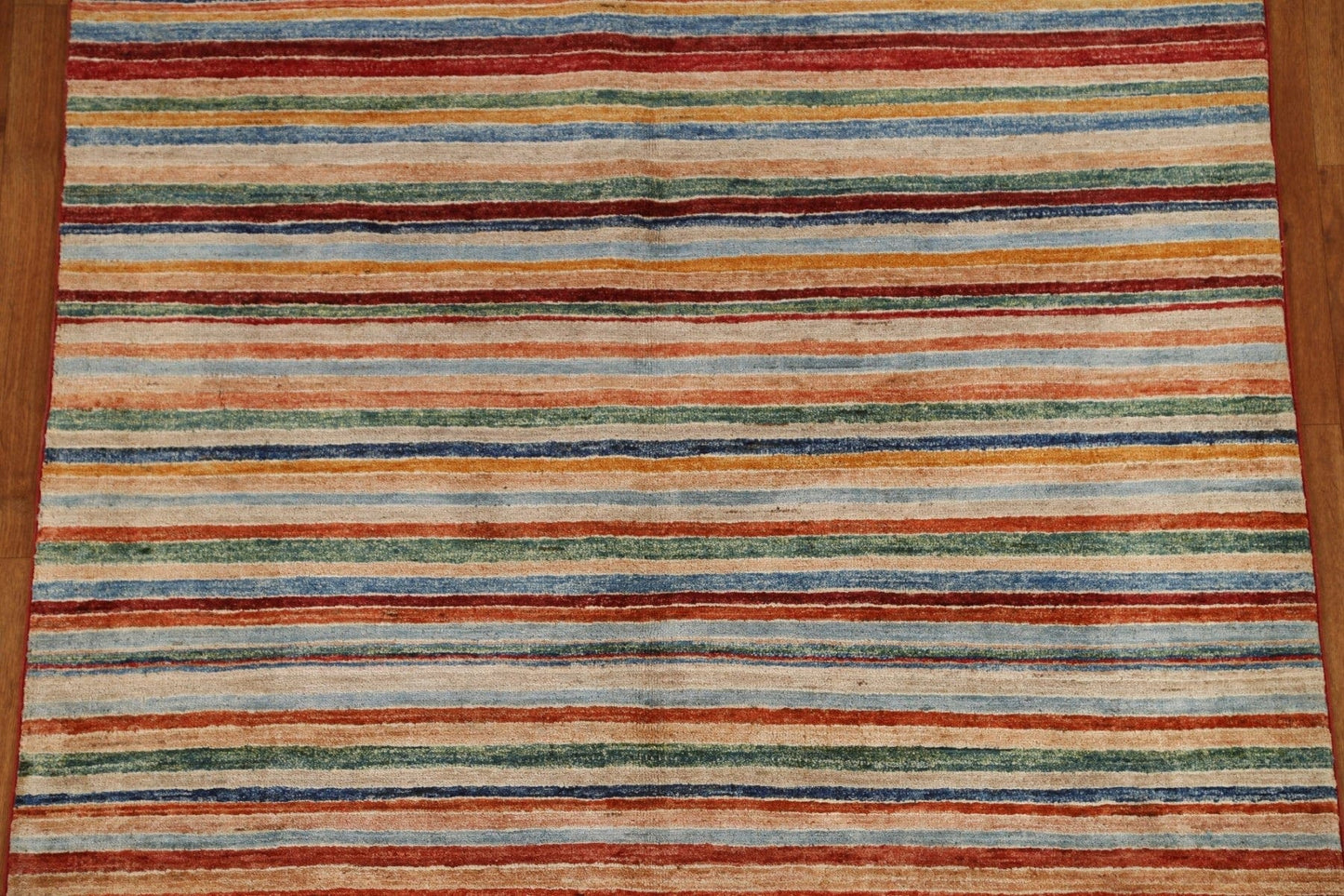 Striped Gabbeh Kashkoli Modern Area Rug 4x6