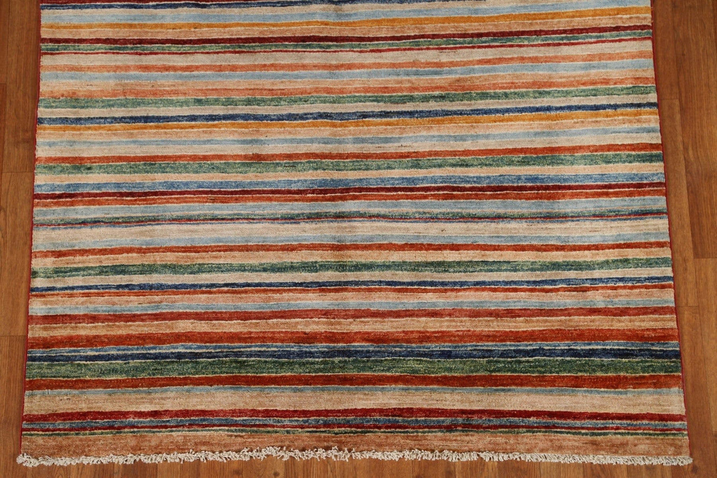 Striped Gabbeh Kashkoli Modern Area Rug 4x6